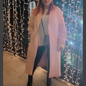 Choosy Half Pink Half Tan overcoat